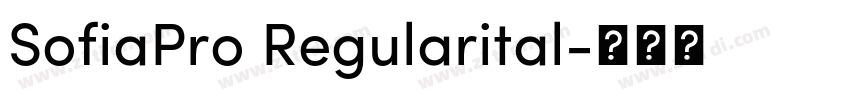 SofiaPro Regularital字体转换